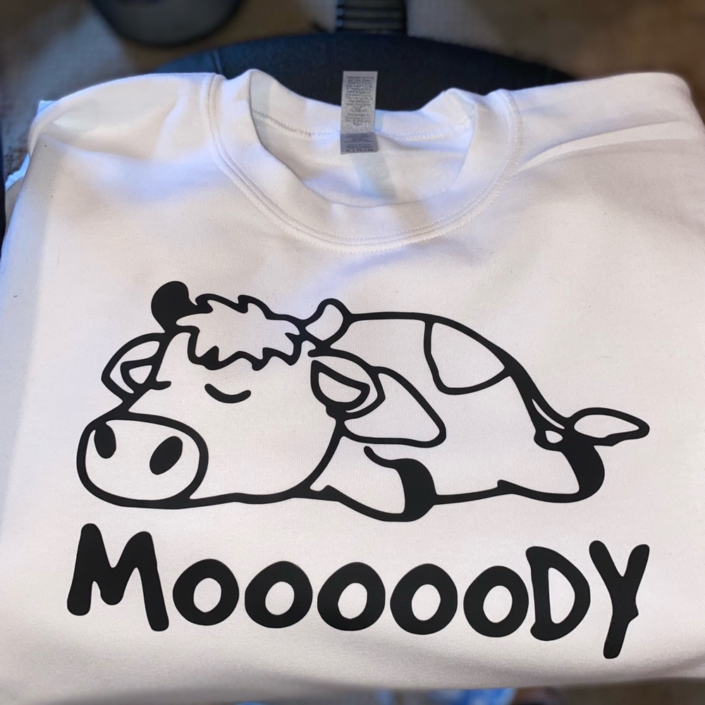 Moody cow sweatshirt